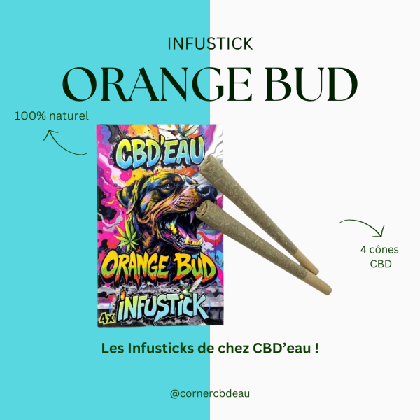 Pack 4 Infusticks CBD Orange Bud 7% CBD'EAU