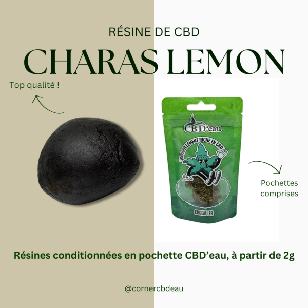 Résine CBD Charas Limoncello 50% CBD'eau