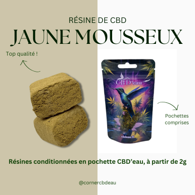 Résine CBD Jaune Mousseux...